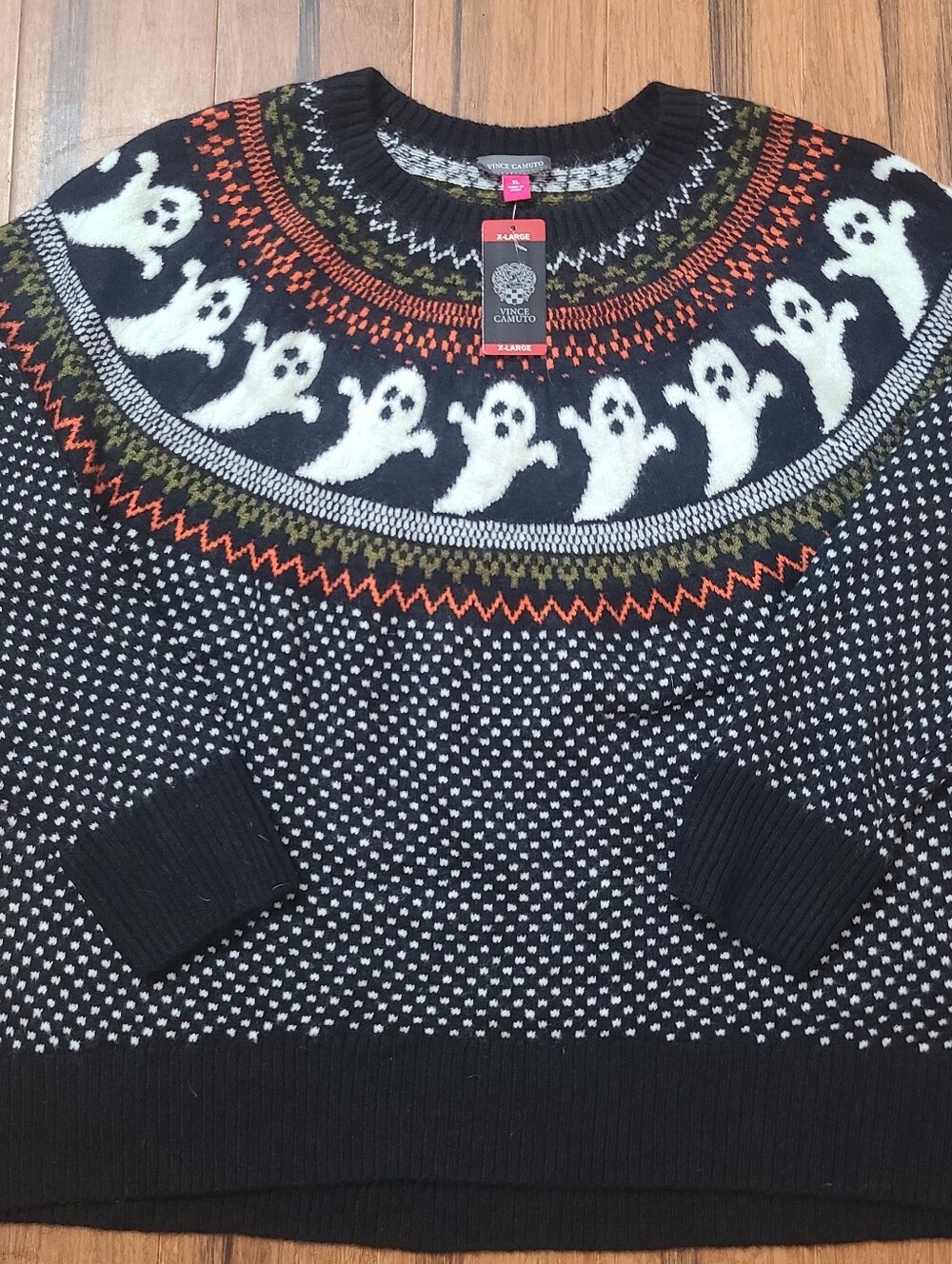 Vince Camuto Halloween Ghost Sweater Women's Size XL NWT